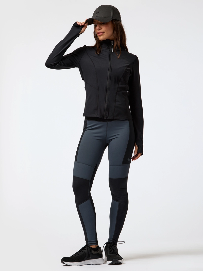 POLERON FULL ZIP REC NEGRO MUJER BSOUL - 1