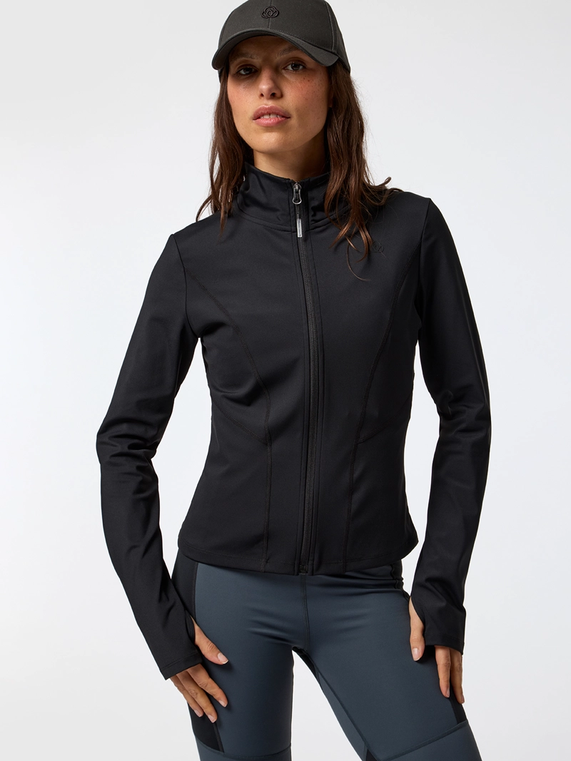 POLERON FULL ZIP REC NEGRO MUJER BSOUL - 2