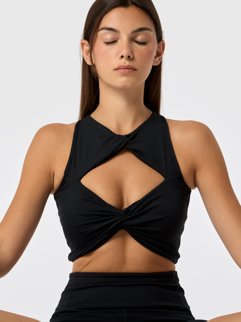 PETO CROP JADE ALOE NEGRO MUJER BSOUL - 1