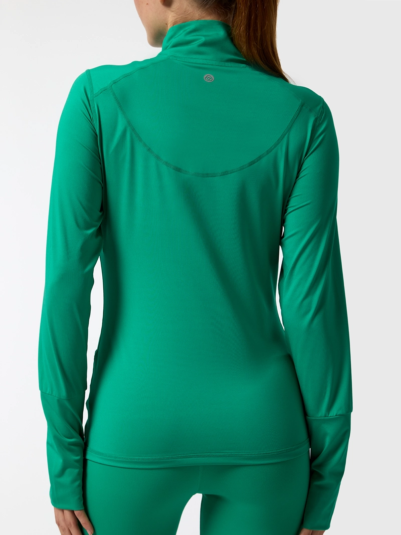 POLERON LS HALF ZIP REC VERDE MUJER BSOUL - 2