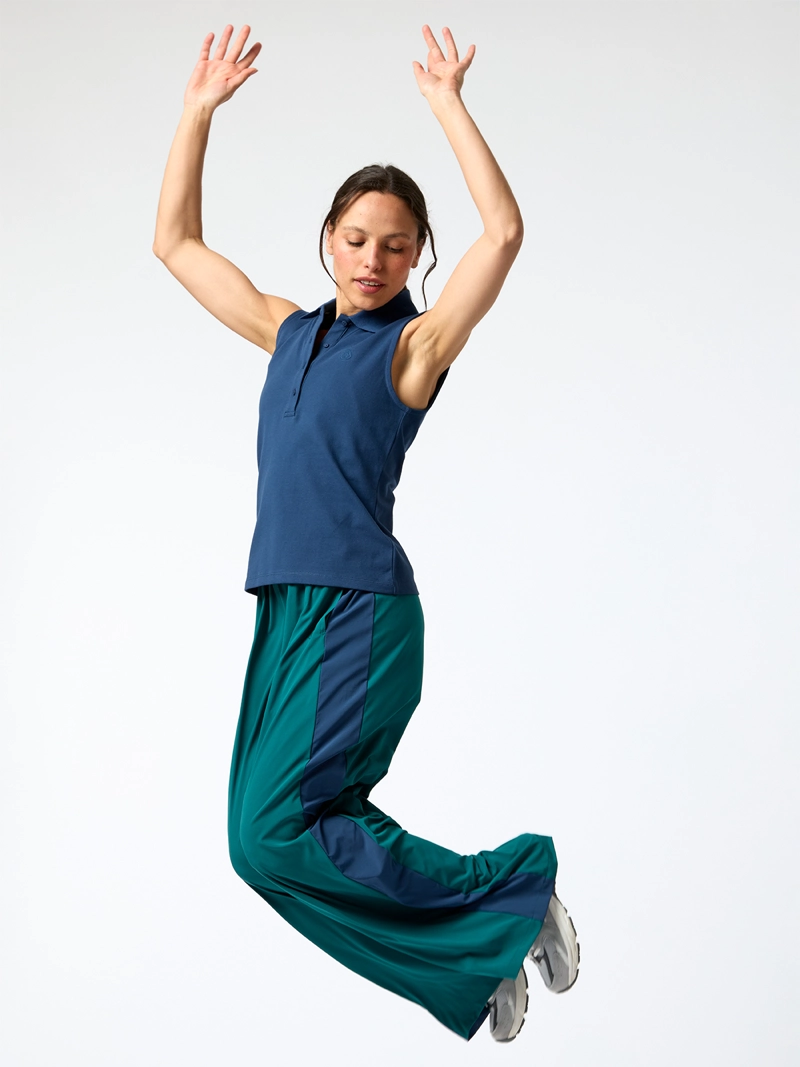 POLERA PIQUE ALOE AZUL MUJER BSOUL - 1