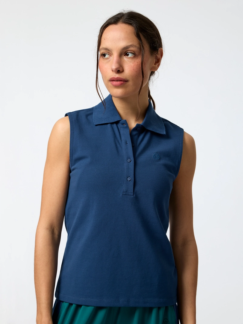 POLERA PIQUE ALOE AZUL MUJER BSOUL - 2