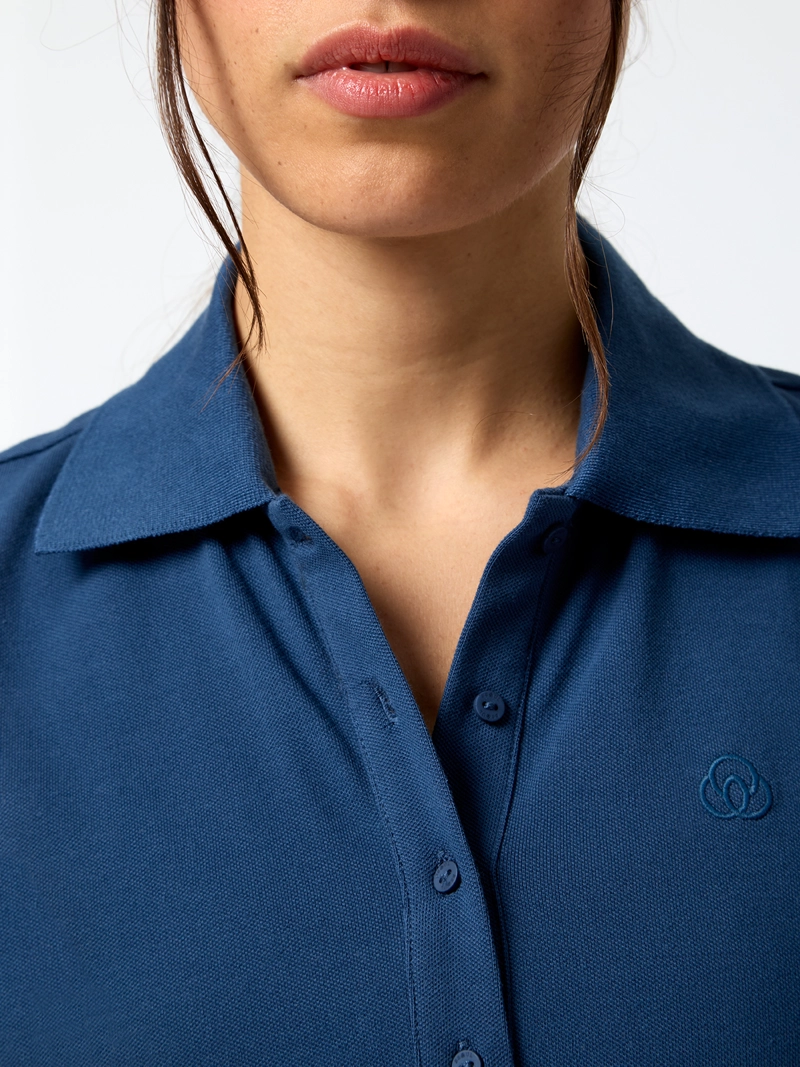 POLERA PIQUE ALOE AZUL MUJER BSOUL - 5