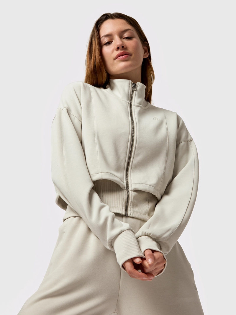 POLERON CROP MODAL VERA ALOE GRIS MUJER BSOUL - 1