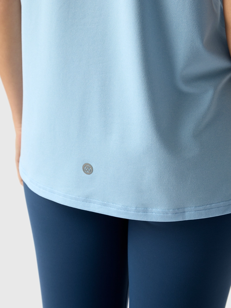 POLERA V NECK REC CELESTE MUJER BSOUL - 2
