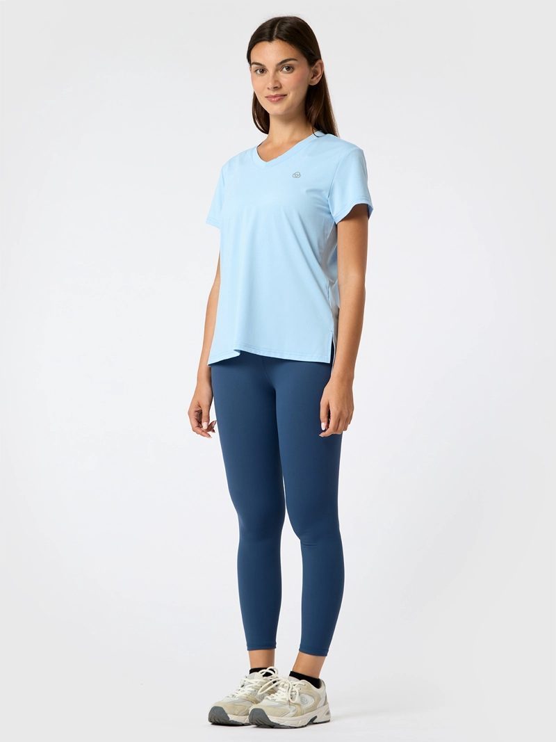 POLERA V NECK REC CELESTE MUJER BSOUL - 5