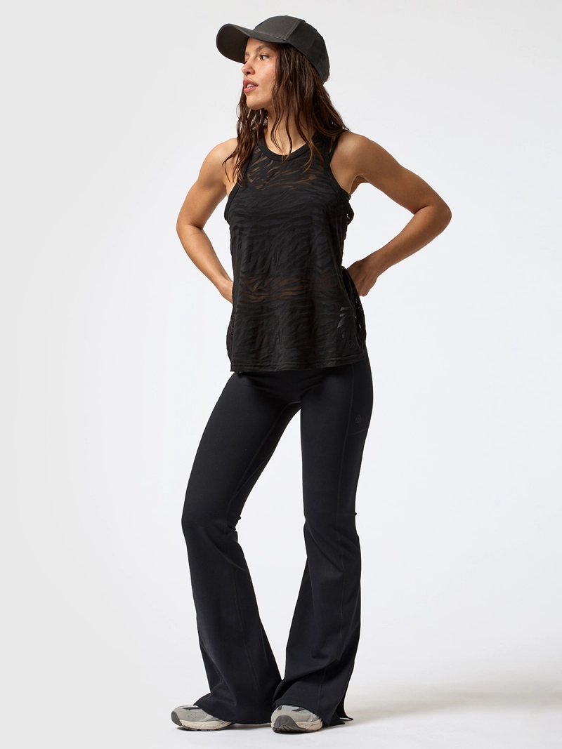 POLERA BURN OUT TANK NEGRA MUJER BSOUL - 1