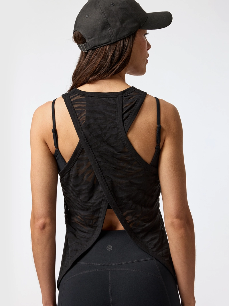 POLERA BURN OUT TANK NEGRA MUJER BSOUL - 4