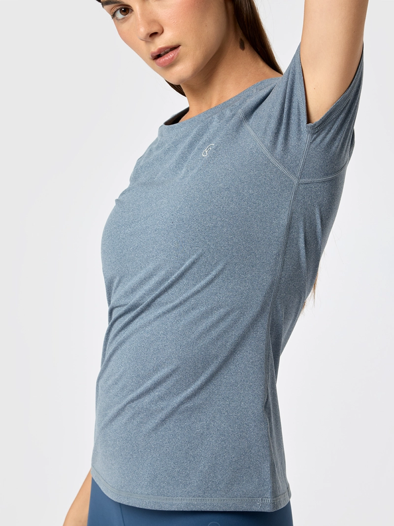 POLERA ROUND NECK REC AZUL MUJER BSOUL - 4