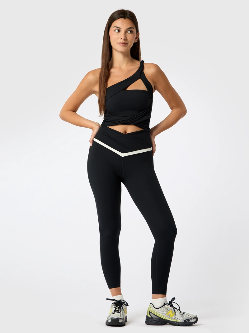 PETO CROP 1 SHOULDER ALOE NEGRO MUJER BSOUL - 2