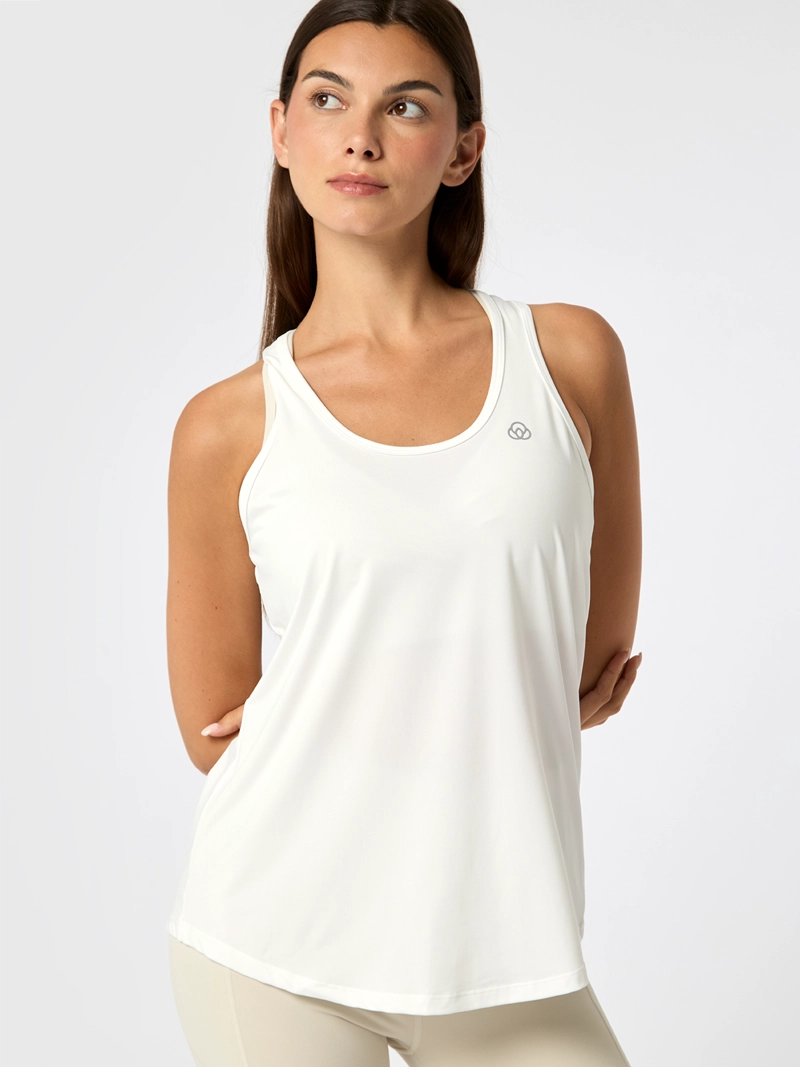 POLERA TANK MESH REC BLANCA MUJER BSOUL - 1
