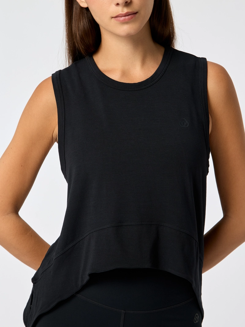 POLERA MODAL VEST ALOE NEGRO MUJER BSOUL - 1