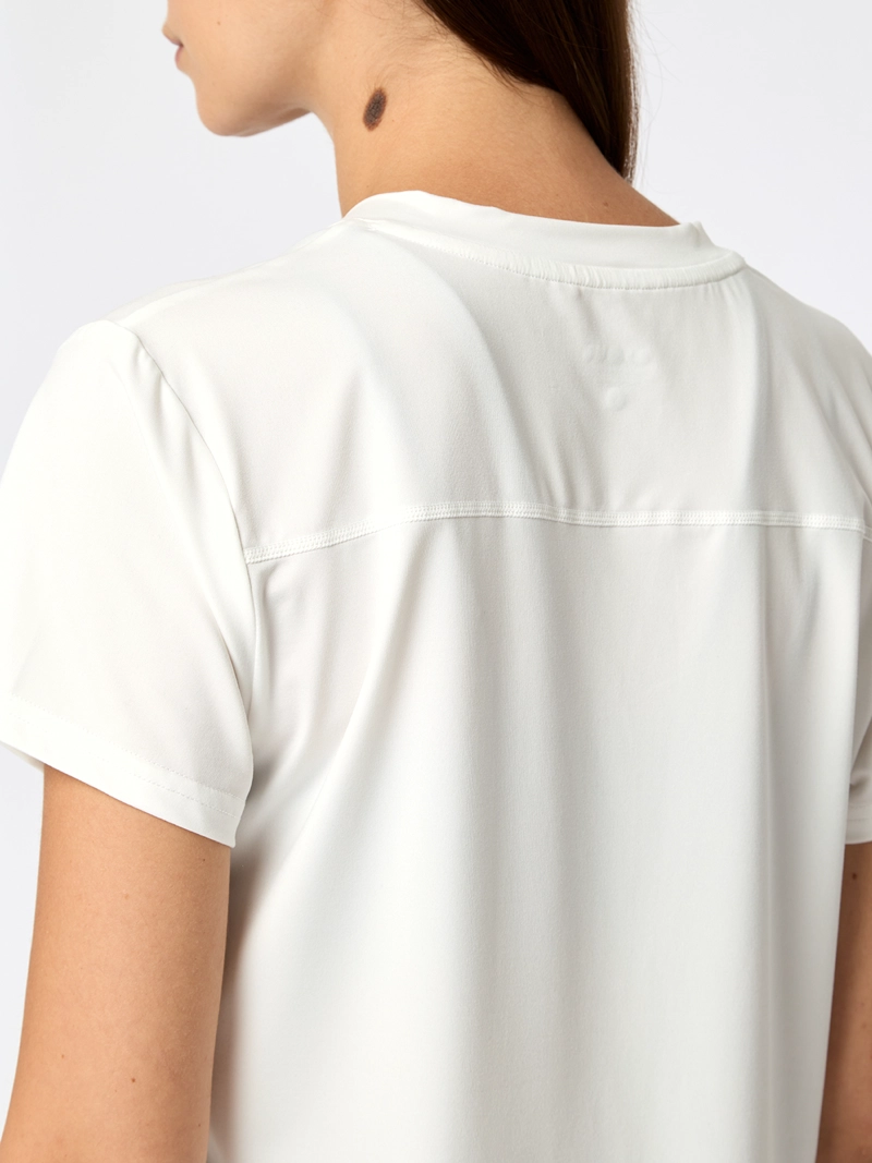 POLERA V NECK REC BLANCA MUJER BSOUL - 2