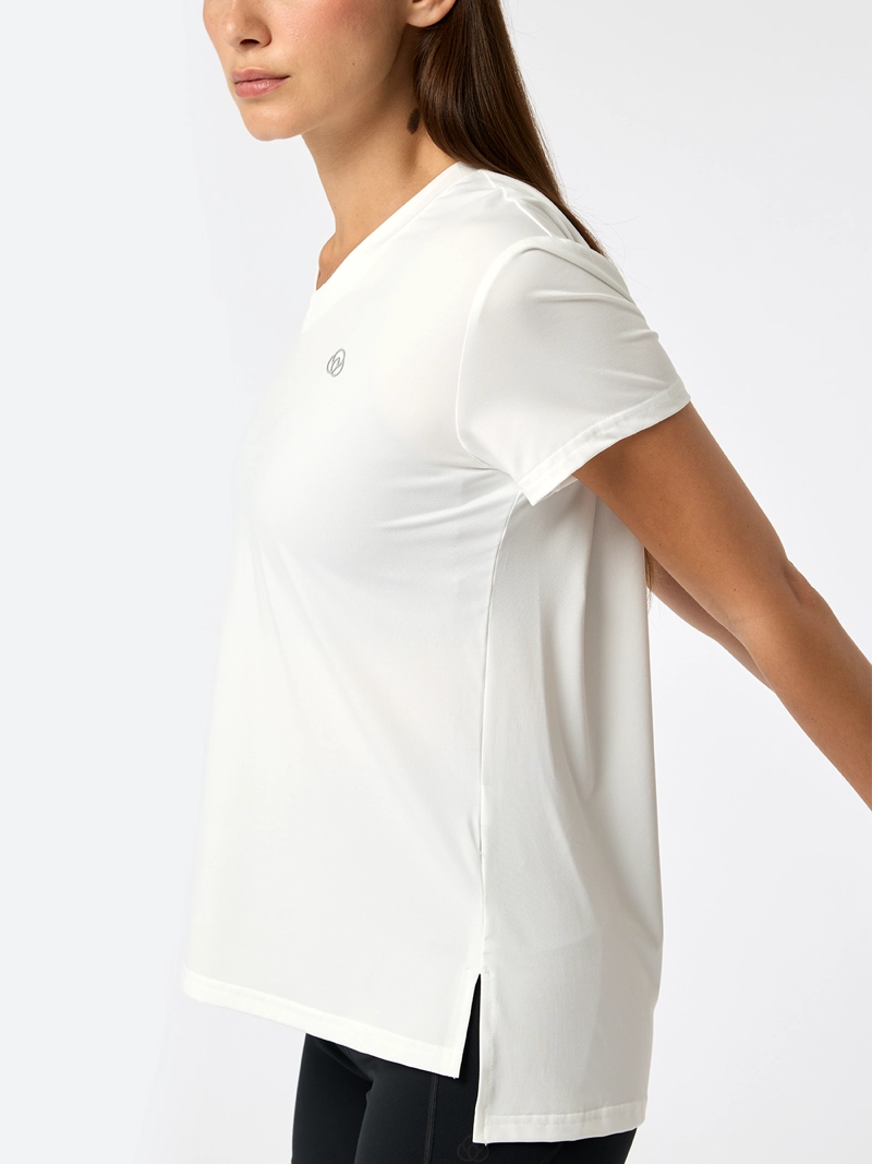 POLERA V NECK REC BLANCA MUJER BSOUL - 4