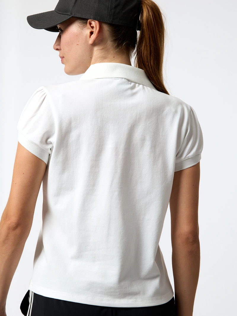 POLERA POLO PIQUE ALOE BLANCA MUJER BSOUL - 4
