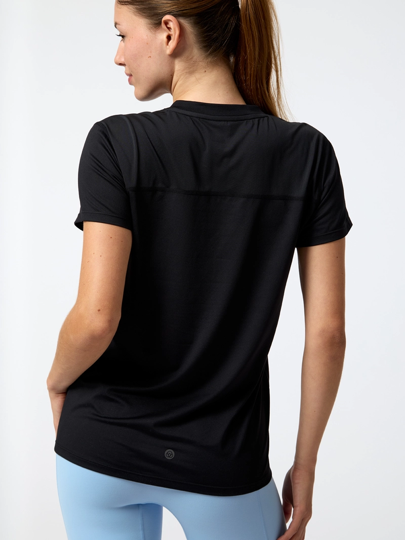 POLERA V NECK ALI REC NEGRA MUJER BSOUL - 2