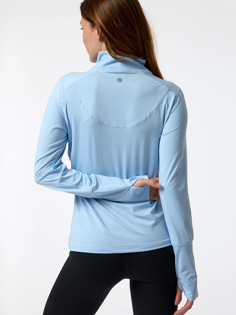 POLERON LS HALF ZIP REC CELESTE MUJER BSOUL - 2