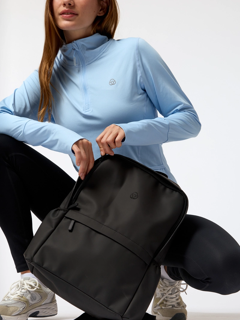POLERON LS HALF ZIP REC CELESTE MUJER BSOUL - 5
