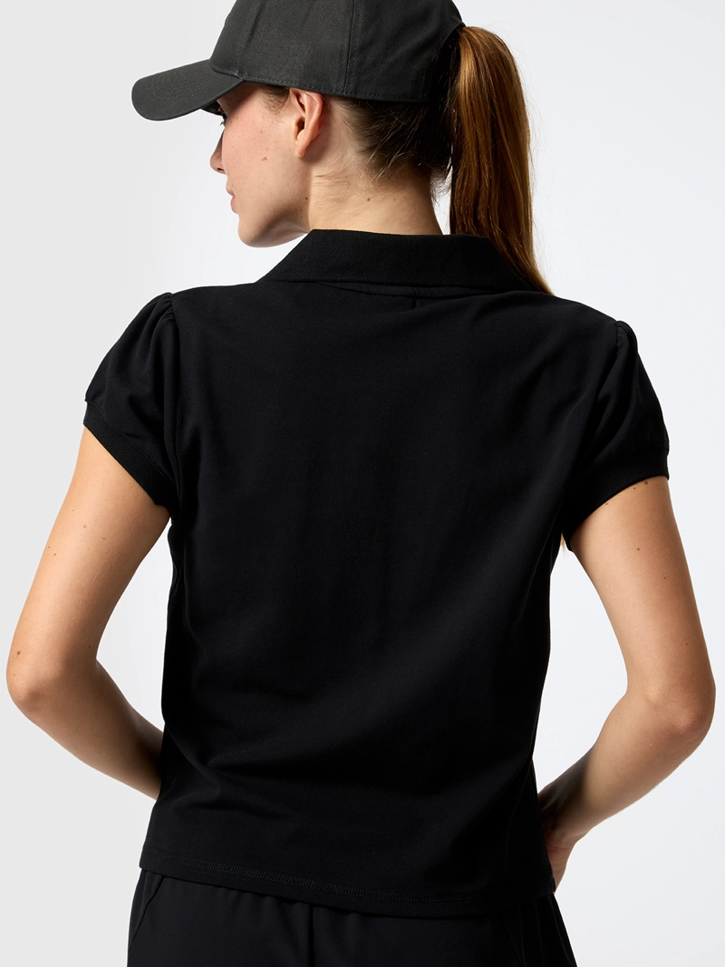 POLERA POLO PIQUE ALOE NEGRO MUJER BSOUL - 4