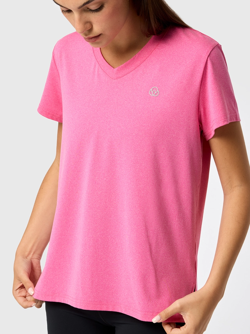 POLERA V NECK REC ROSADO MUJER BSOUL - 1