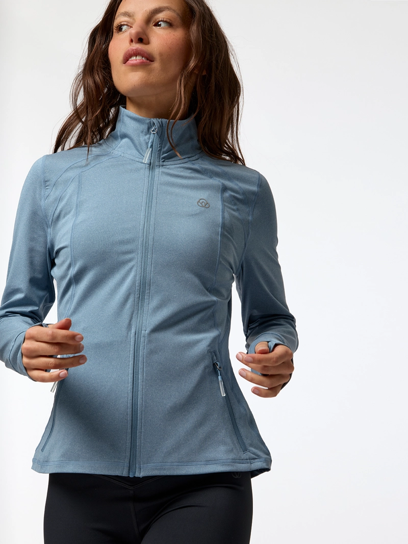 CHAQUETA 2ND LAYER FULL ZIP AZUL MUJER BSOUL - 1