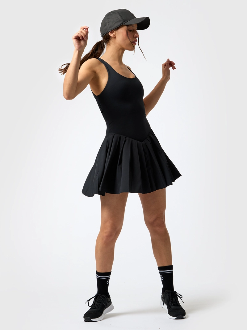 VESTIDO SKORT DRESS ALOE NEGRO MUJER BSOUL - 1