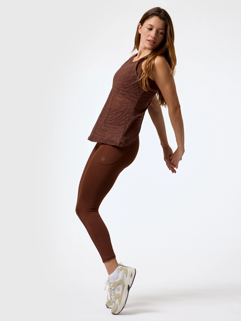 POLERA BURN OUT TANK CAFE  MUJER BSOUL - 2