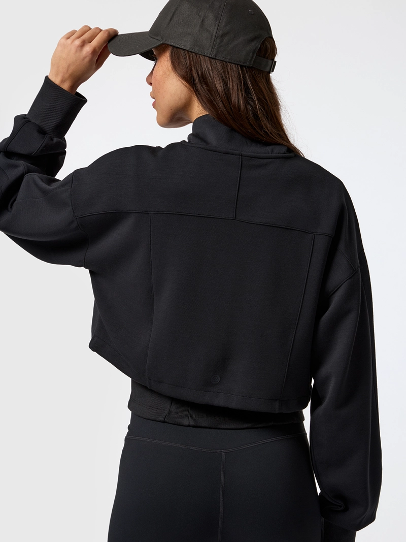 POLERON CROP MODAL VERA ALOE NEGRO MUJER BSOUL - 2