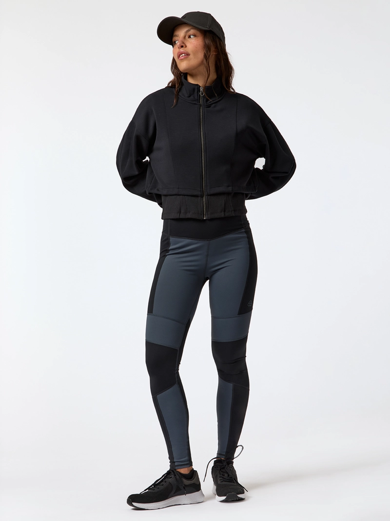 POLERON CROP MODAL VERA ALOE NEGRO MUJER BSOUL - 5