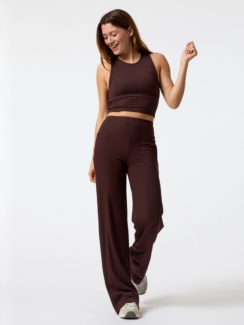 PANTALON RIB MODAL REC CAFE  MUJER BSOUL - 1