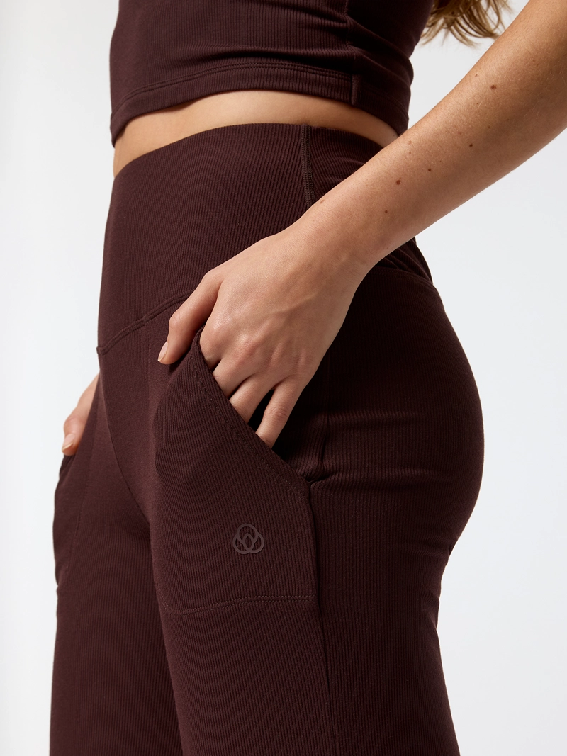 PANTALON RIB MODAL REC CAFE  MUJER BSOUL - 4