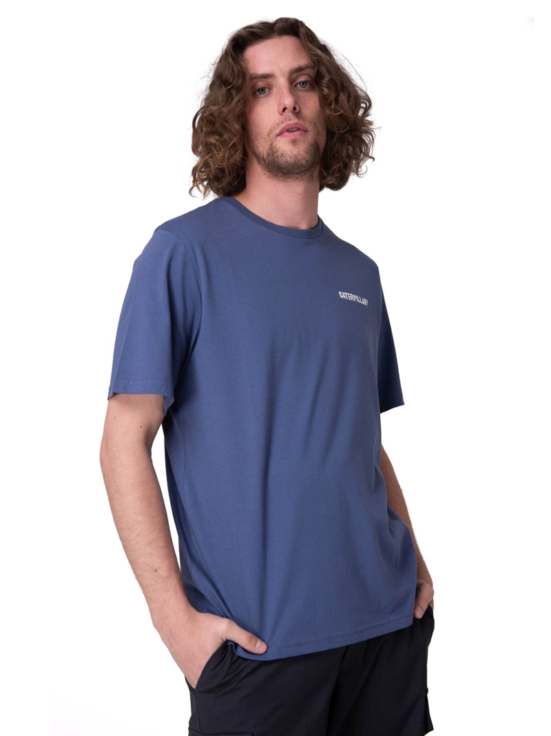 POLERA MANGA CORTA CALL OF THE WILD GRA HOMBRE AZUL CAT - 1