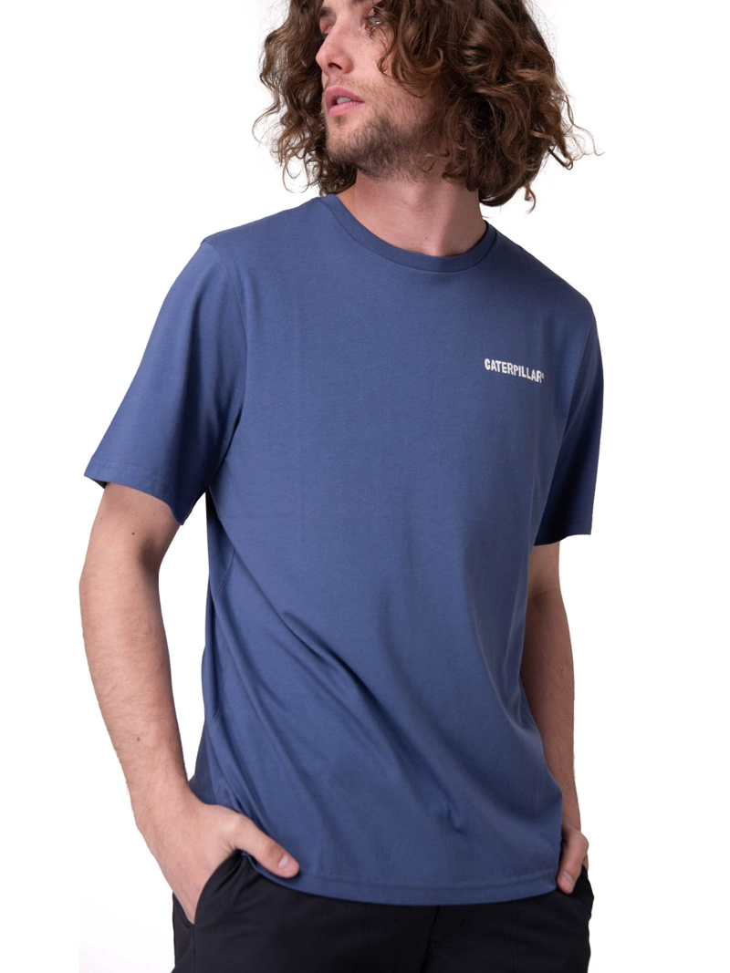 POLERA MANGA CORTA CALL OF THE WILD GRA HOMBRE AZUL CAT - 2