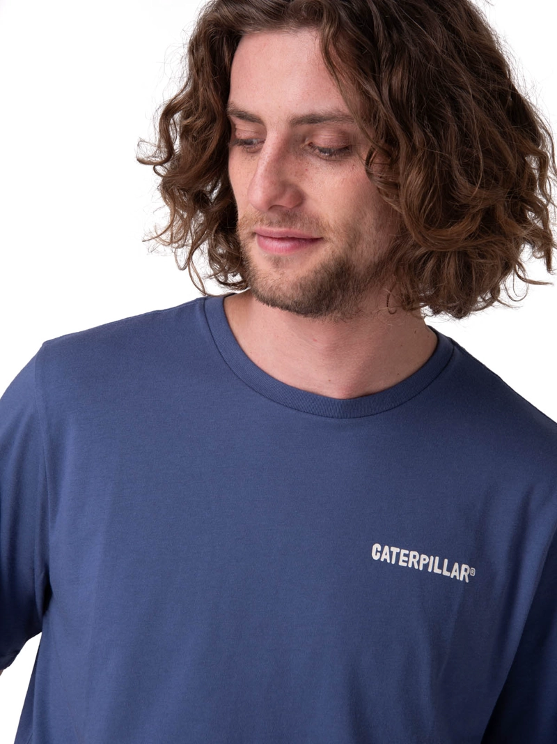 POLERA MANGA CORTA CALL OF THE WILD GRA HOMBRE AZUL CAT - 5