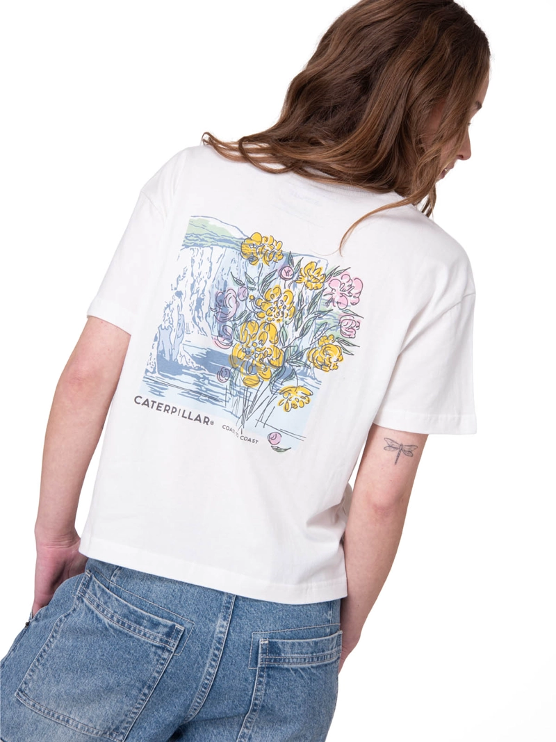 POLERA MANGA CORTA BOXY COAST TO COAST MUJER BLANCO CAT - 2