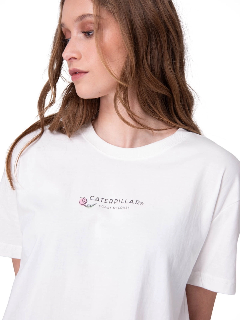 POLERA MANGA CORTA BOXY COAST TO COAST MUJER BLANCO CAT - 4