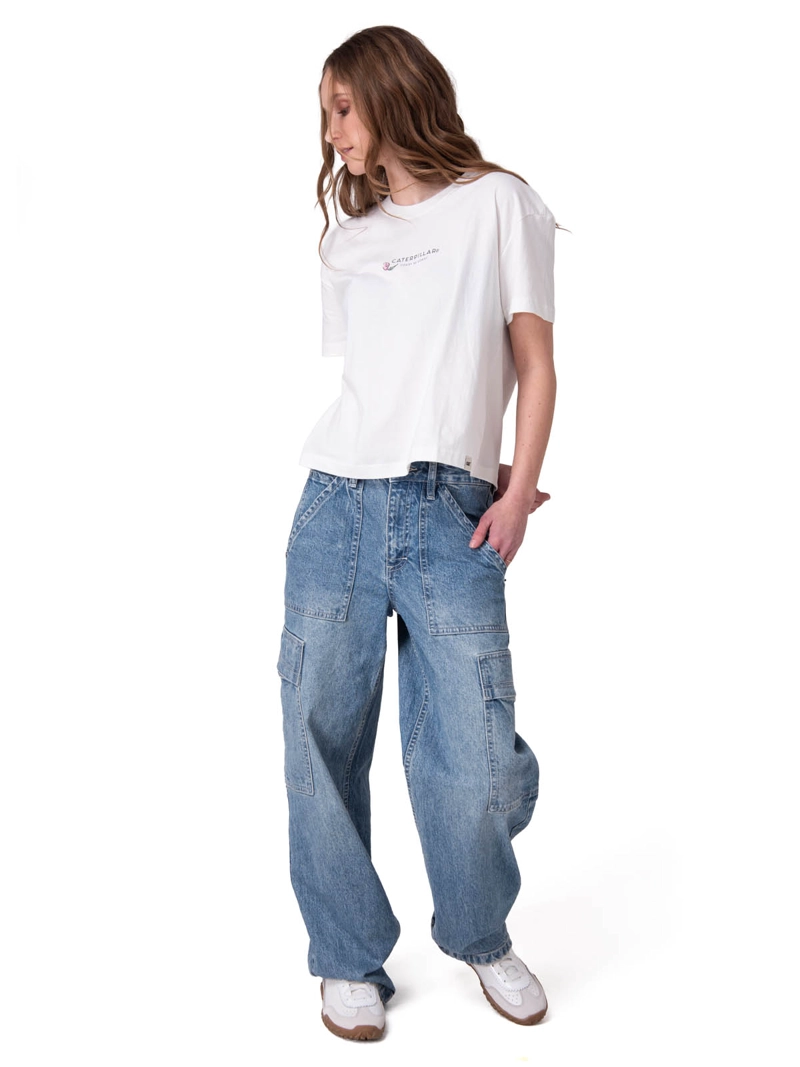 POLERA MANGA CORTA BOXY COAST TO COAST MUJER BLANCO CAT - 6