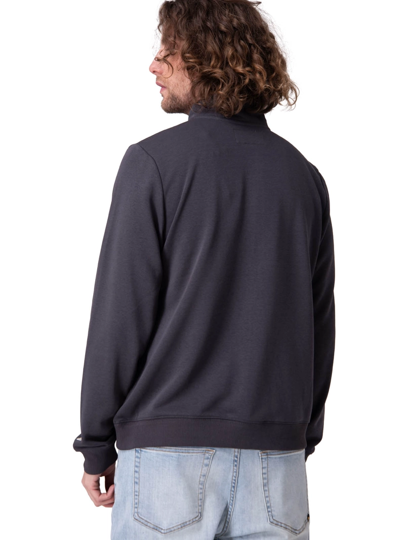POLERON QUARTER ZIP COZY PUL NEGRO HOMBRE CAT - 2