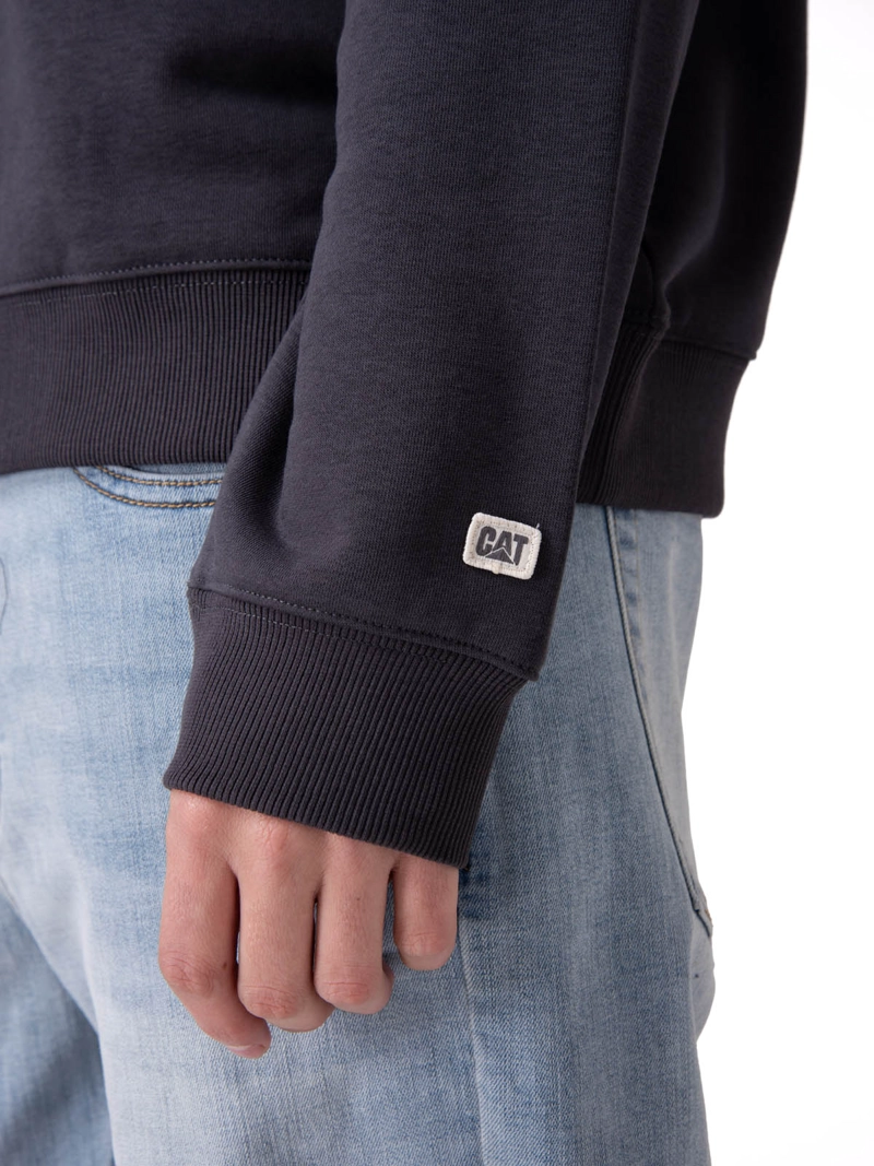 POLERON QUARTER ZIP COZY PUL NEGRO HOMBRE CAT - 5