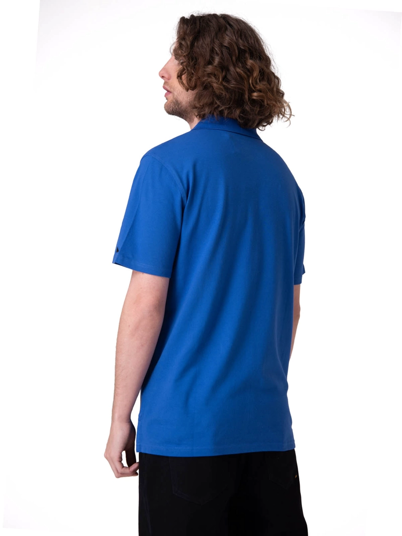 POLERA MANGA CORTA CAT LOGO PIQUE POLO HOMBRE AZUL CAT - 2