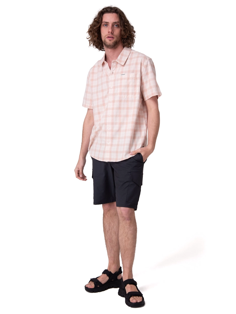 CAMISA MANGA CORTA POPLIN S/S SHIRT II HOMBRE ROSADO CAT - 5