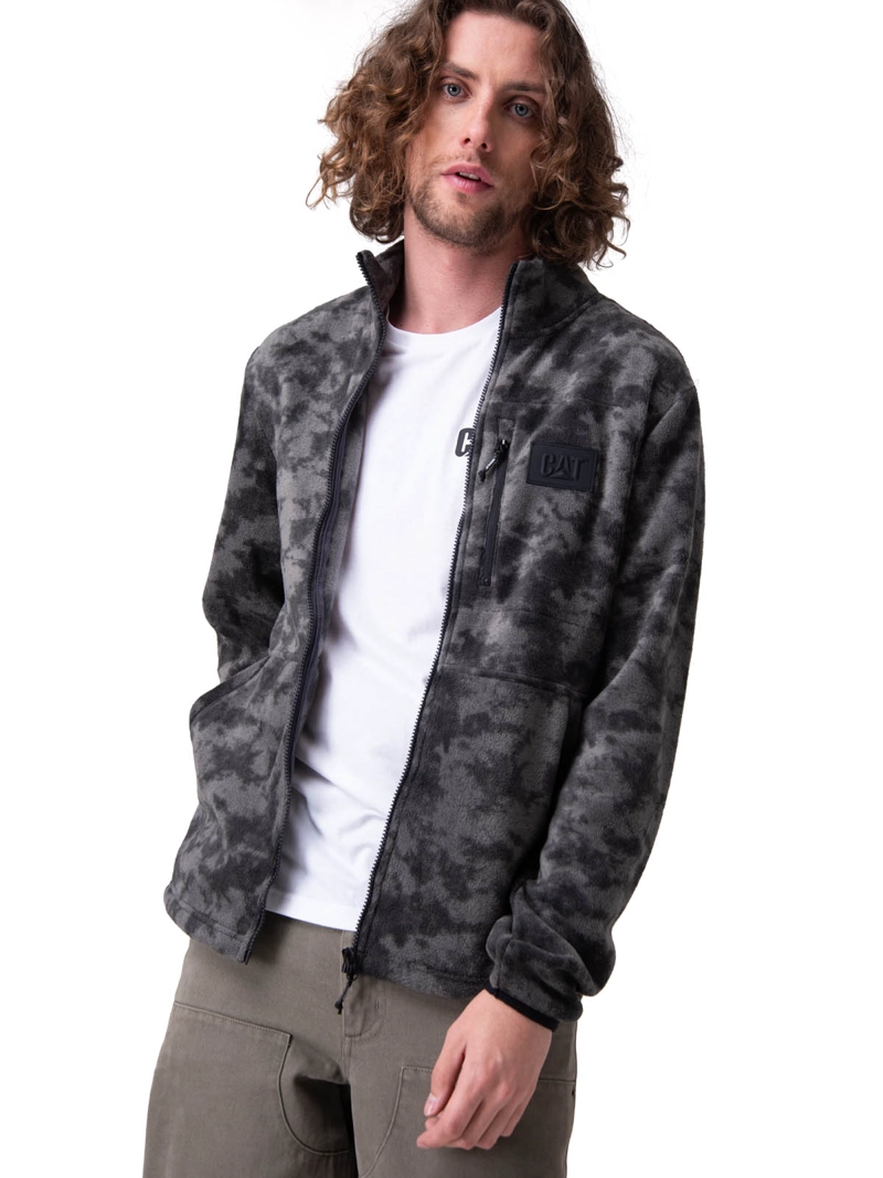POLAR MICROFLEECE FULL ZIP NEGRO HOMBRE CAT - 1
