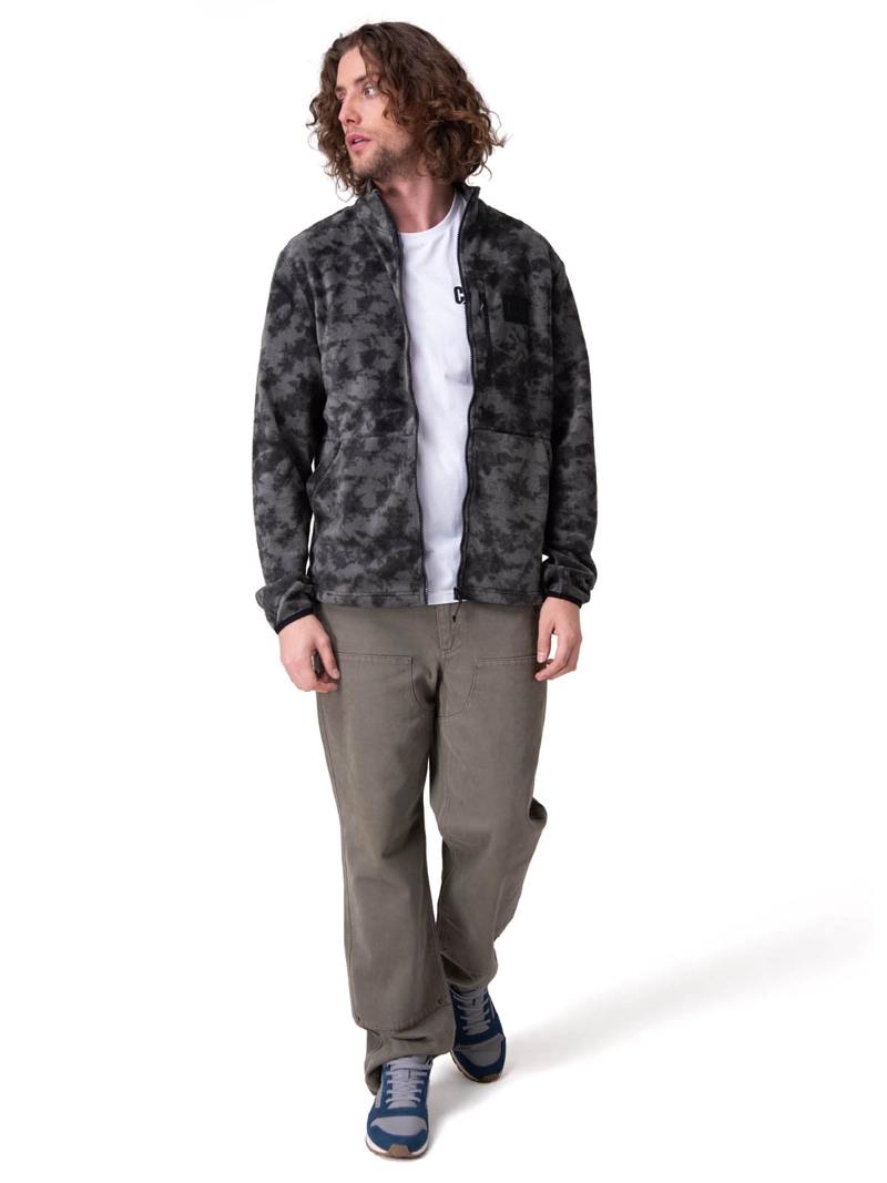 POLAR MICROFLEECE FULL ZIP NEGRO HOMBRE CAT - 5