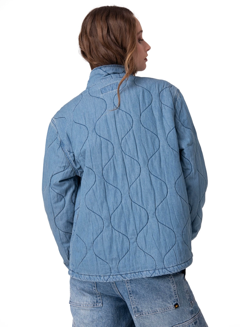 CHAQUETA QUILTED COZY CHAMBRA MUJER AZUL CAT - 2