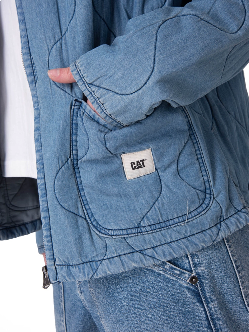 CHAQUETA QUILTED COZY CHAMBRA MUJER AZUL CAT - 5