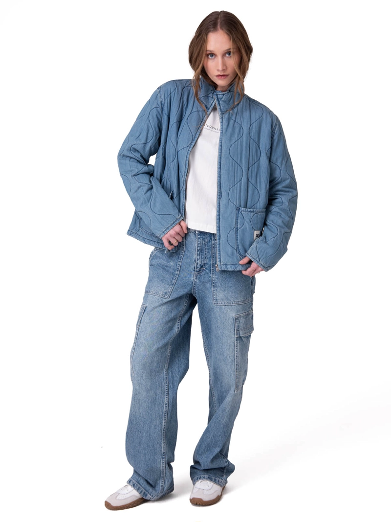 CHAQUETA QUILTED COZY CHAMBRA MUJER AZUL CAT - 6