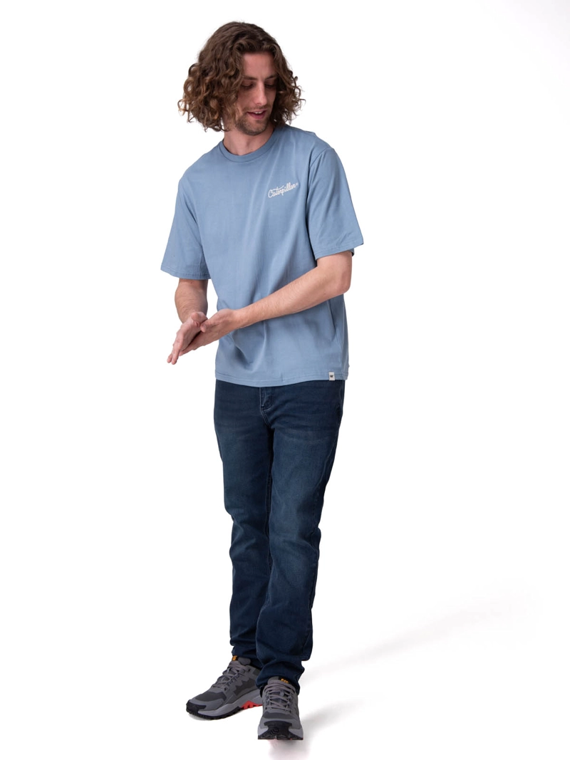 POLERA MANGA CORTA CATERPILLAR SCRIPT G HOMBRE AZUL CAT - 6