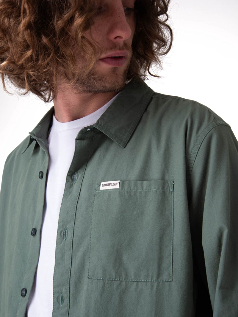 CAMISA MANGA LARGA CONVERTIBLE L/S POPL HOMBRE VERDE CAT - 4
