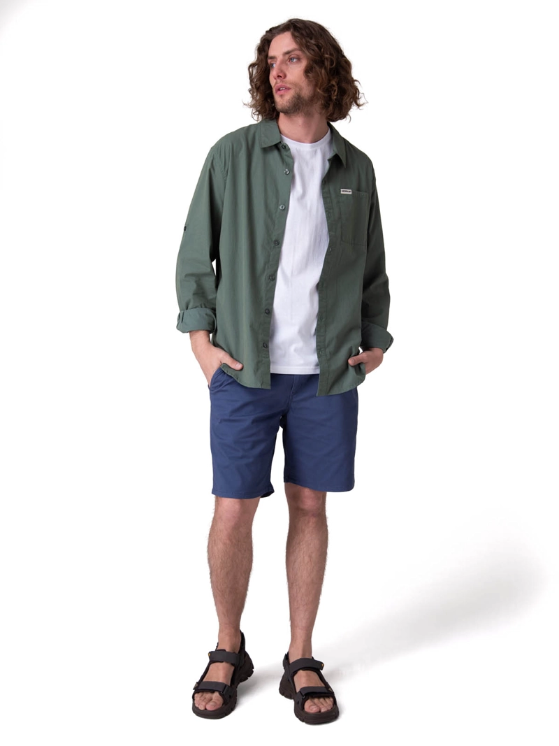 CAMISA MANGA LARGA CONVERTIBLE L/S POPL HOMBRE VERDE CAT - 5