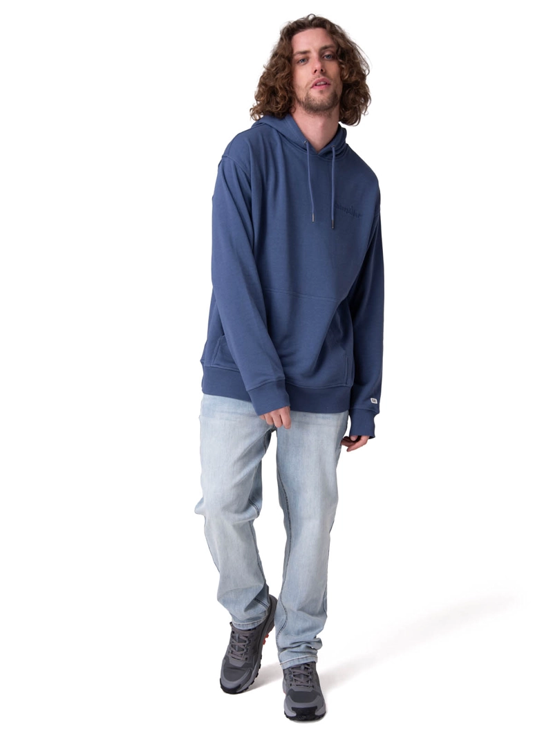 POLERON RELAXED FRENCH TERRY HOMBRE AZUL CAT - 5